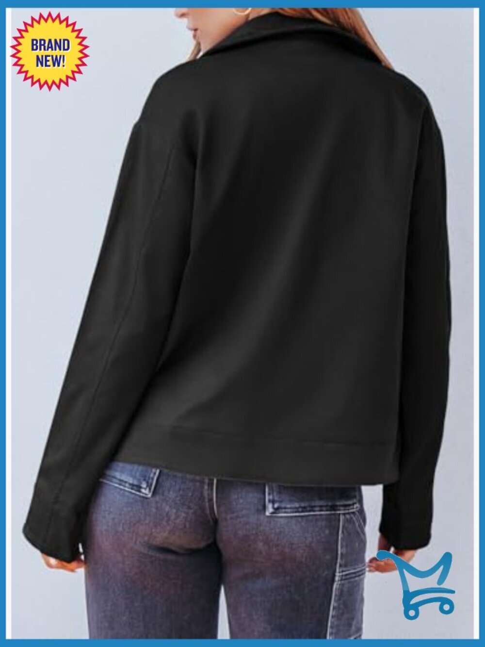 Lightweight Cropped Button Down Shacket with Pockets - Picture 3 of 7